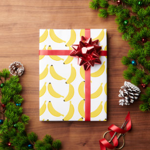 Regalo Papel de ajuste de patrón bananero lindo