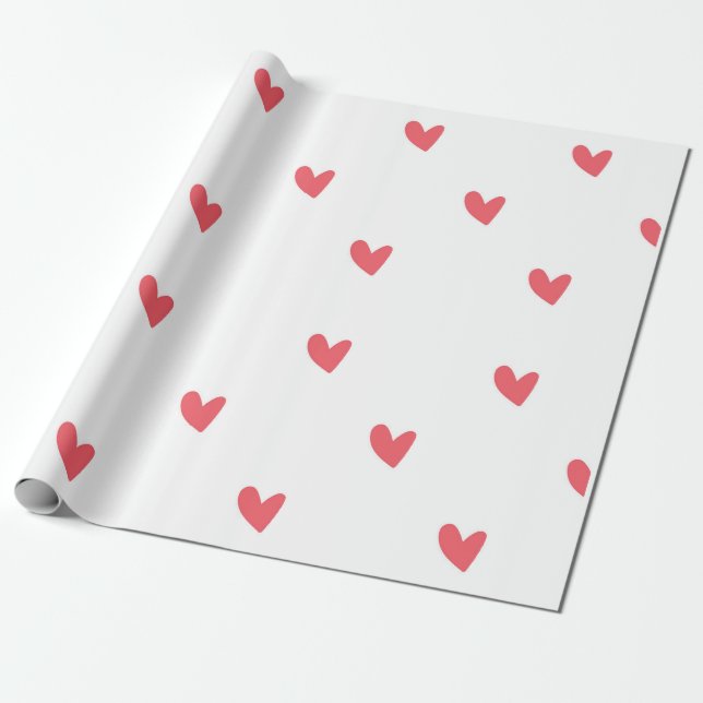 Regalo Papel de ajuste de patrón cardíaco (Desenrollado)