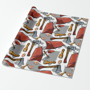Regalo Papel de ajuste de patrón de camping