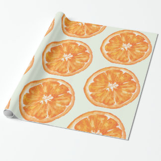 Regalo Papel de ajuste de patrón de corte de naranja de c
