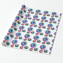 Regalo Papel de ajuste de patrón de donuts