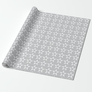 Regalo Papel de ajuste de patrón de estrella gris