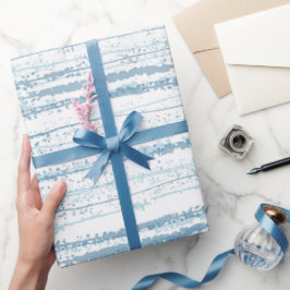 Regalo Papel de ajuste de patrón de línea de color azul
