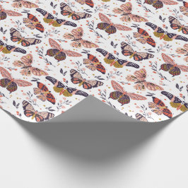 Regalo Papel de ajuste de patrón de mariposa