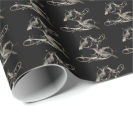 Regalo Papel de ajuste de patrón de pájaro de Liollo