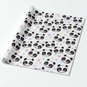 Regalo Papel de ajuste de patrón de panda
