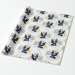 Regalo Papel de ajuste de patrón de panda