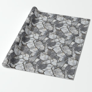 Regalo Papel de ajuste de patrón de piedra roto