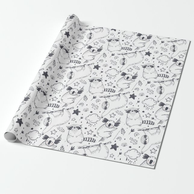 Regalo Papel de ajuste de patrón de ranura (Desenrollado)