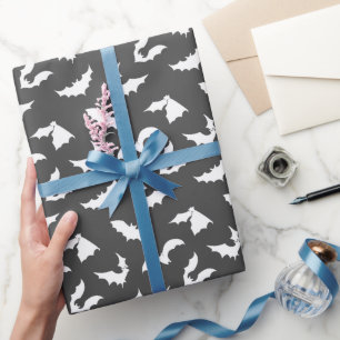 Regalo Papel de ajuste de patrón de siluetas de murciélag