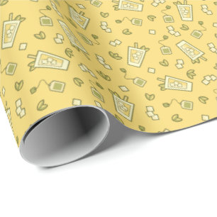 Regalo Papel de ajuste de patrón de té helado