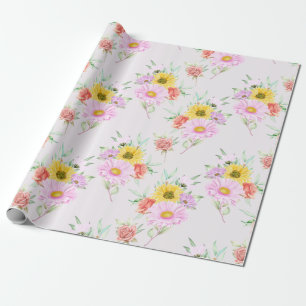 Regalo Papel de ajuste de patrón floral