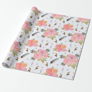 Regalo Papel de ajuste de patrón floral