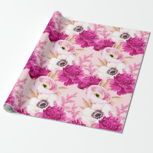 Regalo Papel de ajuste de patrón floral