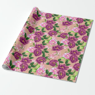 Regalo Papel de ajuste de patrón floral