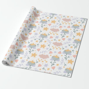 Regalo Papel de ajuste de patrón floral