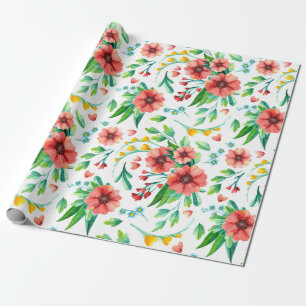 Regalo Papel de ajuste de patrón floral