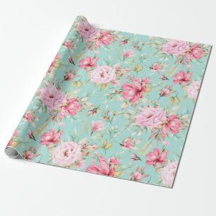 Regalo Papel de ajuste de patrón floral
