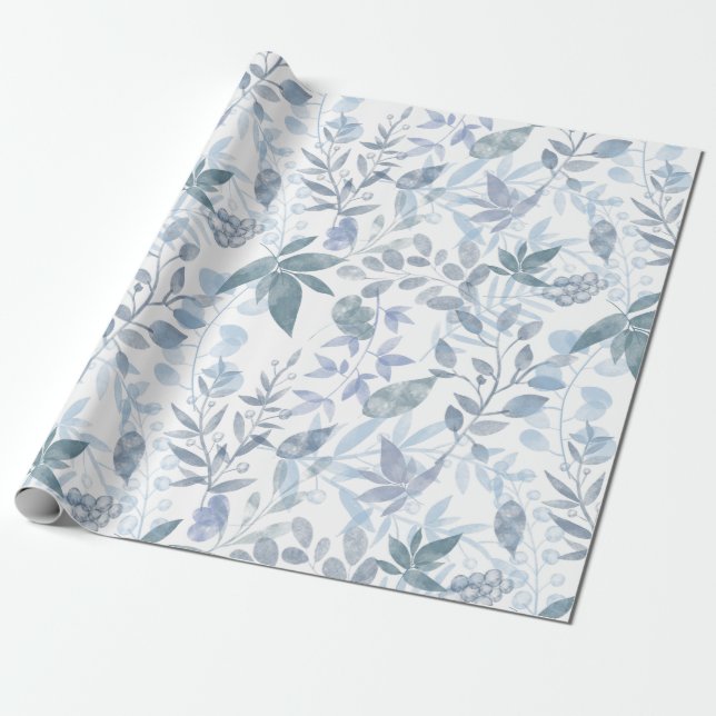 Regalo Papel de ajuste de patrón floral para navidades (Desenrollado)