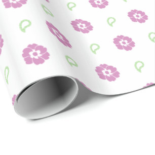 Regalo Papel de ajuste de patrón floral rosado