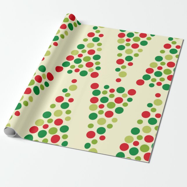 Regalo Papel de ajuste de patrones de árbol de puntos de  (Desenrollado)