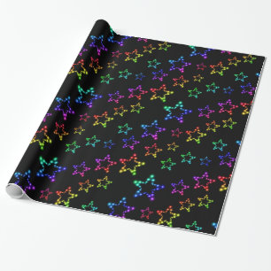 Regalo Papel de ajuste de patrones de estrellas del arco 