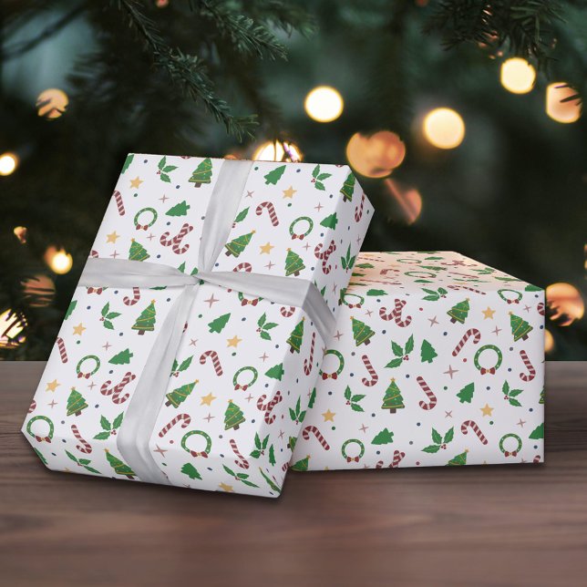 Regalo Papel de ajuste de patrones de navidades (Christmas Pattern Wrapping Paper)