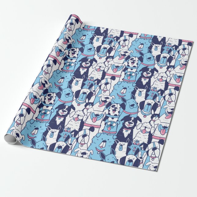 Regalo Papel de ajuste de perros pequeños (Desenrollado)
