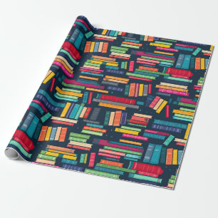 Regalo Papel de ajuste de pilas de libros