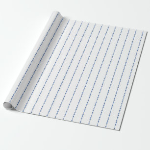 Regalo Papel de ajuste de puntos blanco y azul