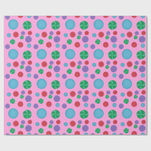 Regalo Papel de ajuste de puntos de polka dimensionales d