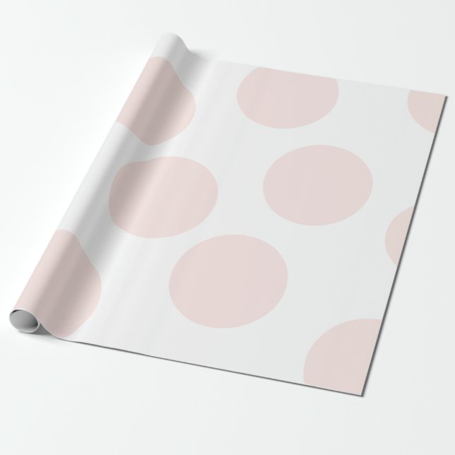 Regalo Papel de ajuste de puntos de polka rosa Rubor (Desenrollado)