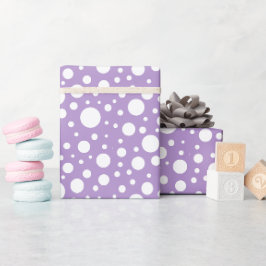 Regalo Papel de ajuste de puntos morados