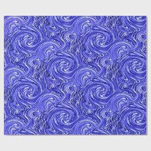 Regalo Papel de ajuste de remolino azul