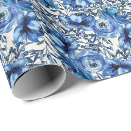 Regalo Papel de ajuste de Rosas azules
