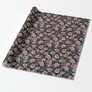 Regalo Papel de ajuste de rosas rosadas