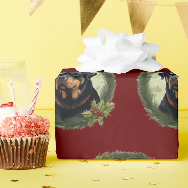 Regalo Papel de ajuste de Rottweiler (Fiesta de cumpleaños )