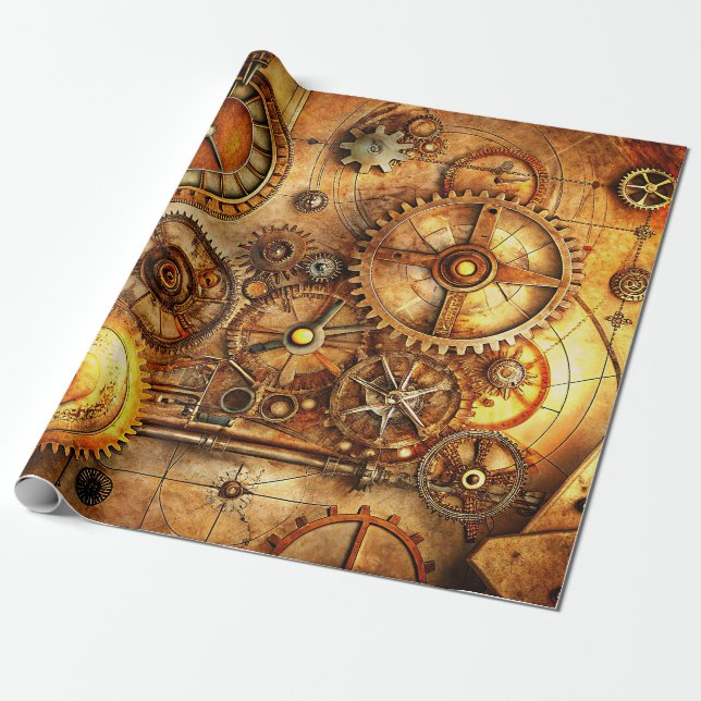Regalo Papel de ajuste de Steampunk Art (Desenrollado)