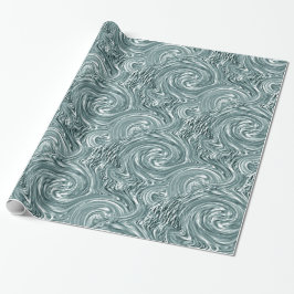 Regalo Papel de ajuste de Swirl Aqua