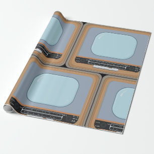 Regalo Papel de ajuste de televisión retro de moda antigu