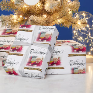 Regalo papel de ajuste de texto de foto personalizado