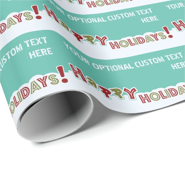 Regalo Papel de ajuste de texto del personalizado de vaca (Esquina del rollo)