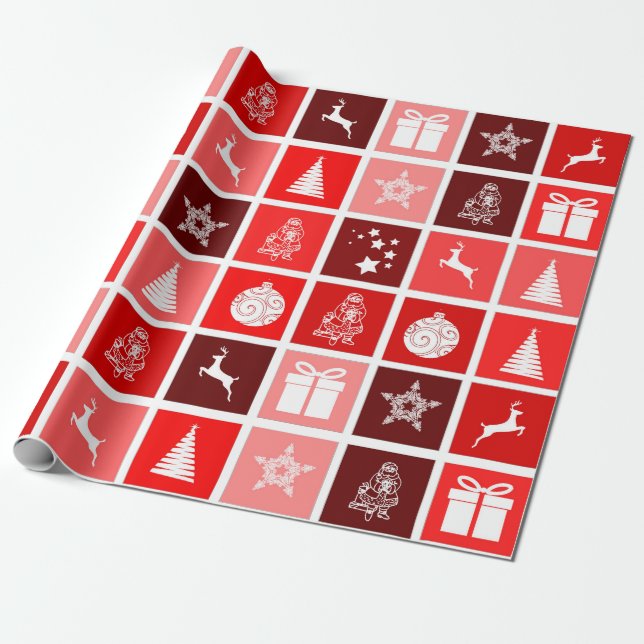 Regalo papel de ajuste de tiempo de los navidades (Desenrollado)