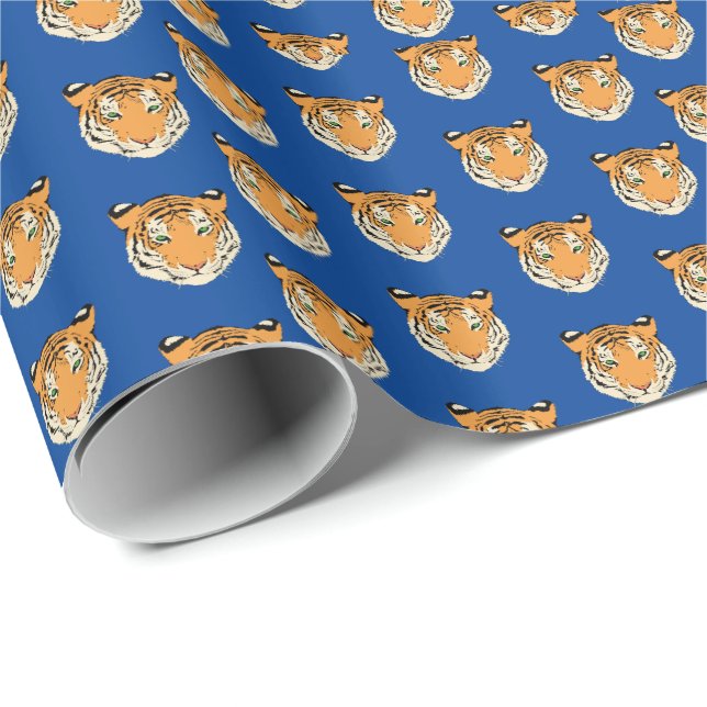 Regalo Papel de ajuste de tigre (Esquina del rollo)