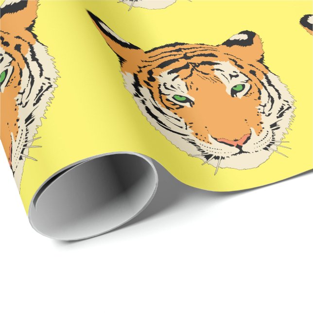Regalo Papel de ajuste de tigre (Esquina del rollo)