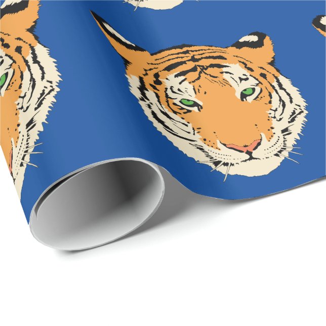 Regalo Papel de ajuste de tigre (Esquina del rollo)