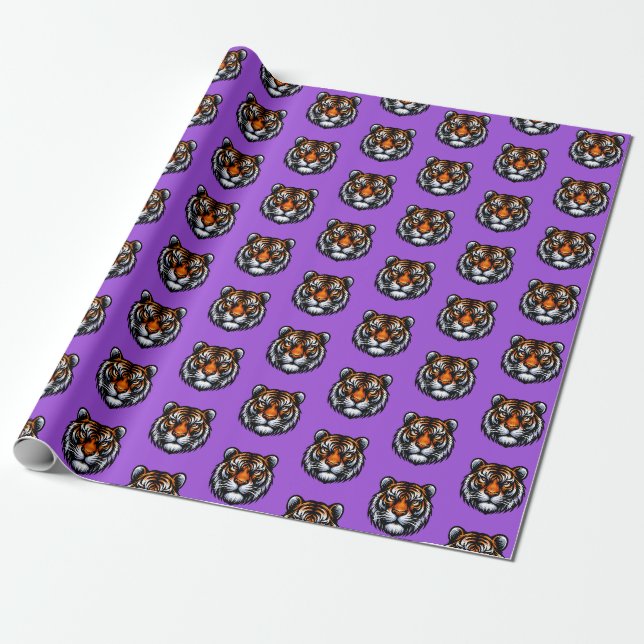 Regalo Papel de ajuste de tigre (Desenrollado)