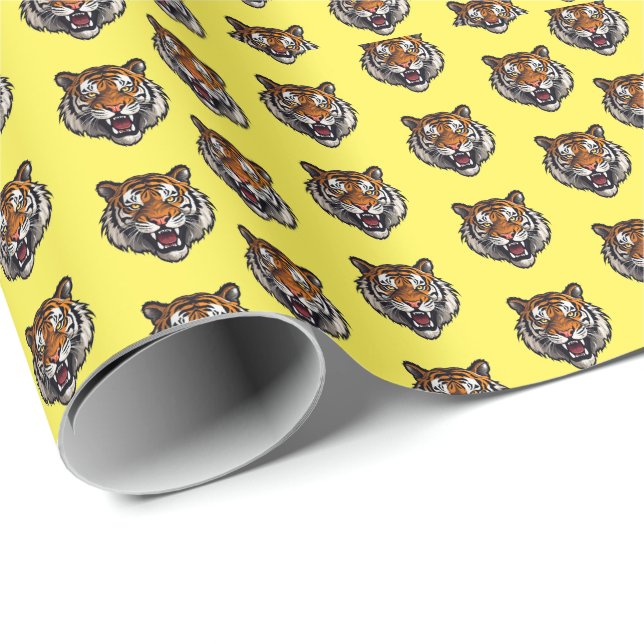 Regalo Papel de ajuste de tigre (Esquina del rollo)