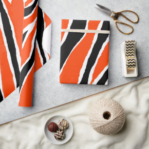 Regalo Papel de ajuste de tigre - Naranja/negro