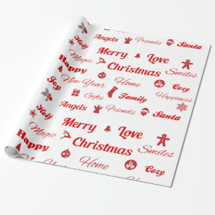 Regalo Papel de ajuste de tipografía para navidades